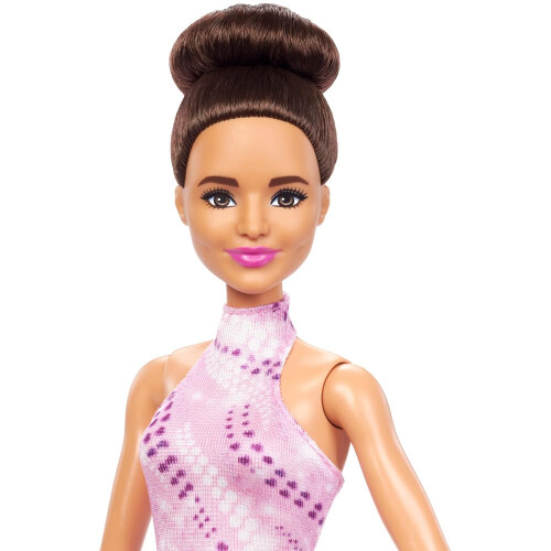 Barbie Κούκλα Barbie με Σαπούνι και Αξεσουάρ, Καφέ με Ροζ Σαπούνι και Παπούτσια Πάγου 2