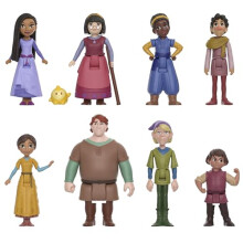 Muñecas Mini de Mattel Disney Wish, Set de 8 Muñecas Posables y Figura de Star