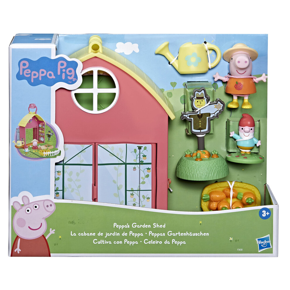 Peppa's Garden Shed Playset Pre-school Toy; Includes 1 Figure, 5 Accessories, Carry Handle; Ages 3 and Up