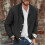 (BLACK, 5XL) Men's Blazer Solid Color Cotton Jacket Plus Size 1