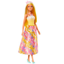 Barbie Royal -nukke kirkkaasti korostetuilla fantasiahiuksilla Värikkäät asusteet Keltainen Ombre Bodice & Butterfly Print -hame