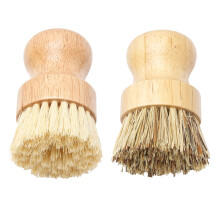 2Pcs Wood Dish Brushes,Kitchen Cleaning Scrubbing Brushes,Soft Plant Fibre Bristle Wooden Dish Brush Set for Home Kitchen Washing Dishes Pots Pans