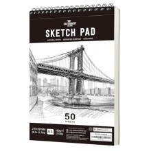 Sketch Pad, A4 Sketch Book 180 g/m² Thick Paper, 100 Pages / 50 Sheets Spiral Bound Sketchbook 1 Pack