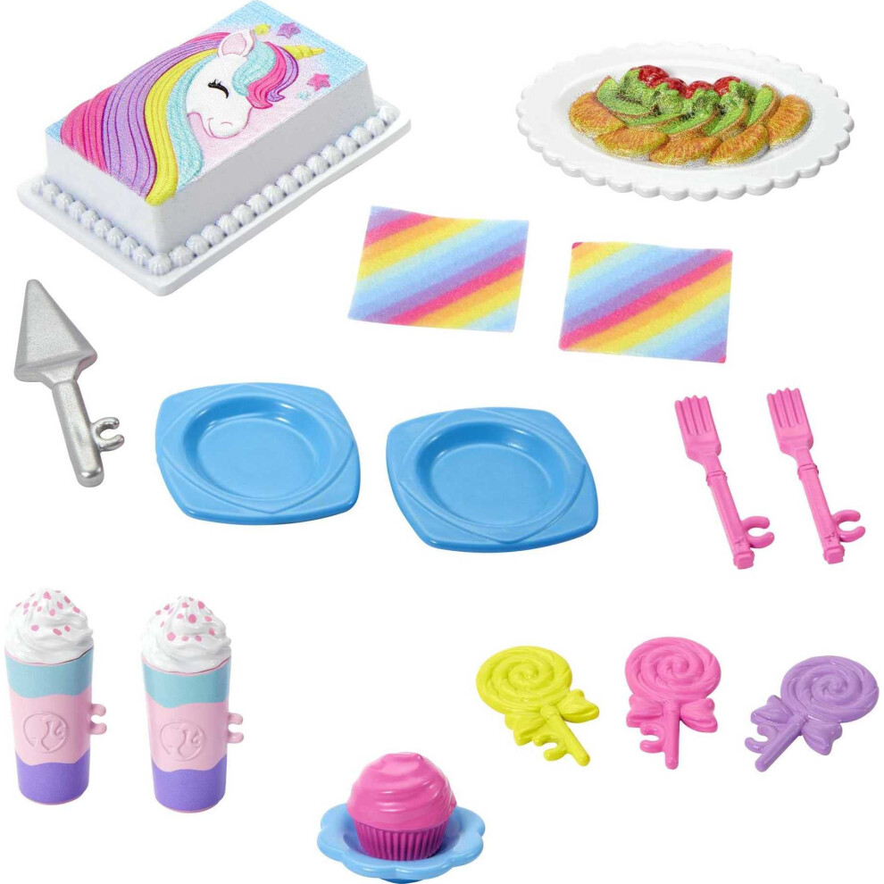 15 Piece Doll and House Accessory Set with Cake and Plates