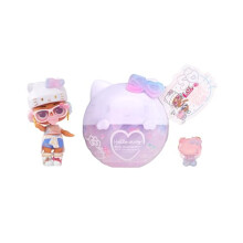LOL Surprise Loves Hello Kitty Tots: Begrænset oplag Crystal Cutie-dukke - 7 overraskelser, Hello Kitty 50-års fødselsdags-samleobjekt