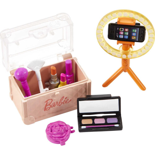 Barbie 12 Piece Doll and House Accessory Set with Make-Up and Phone 2