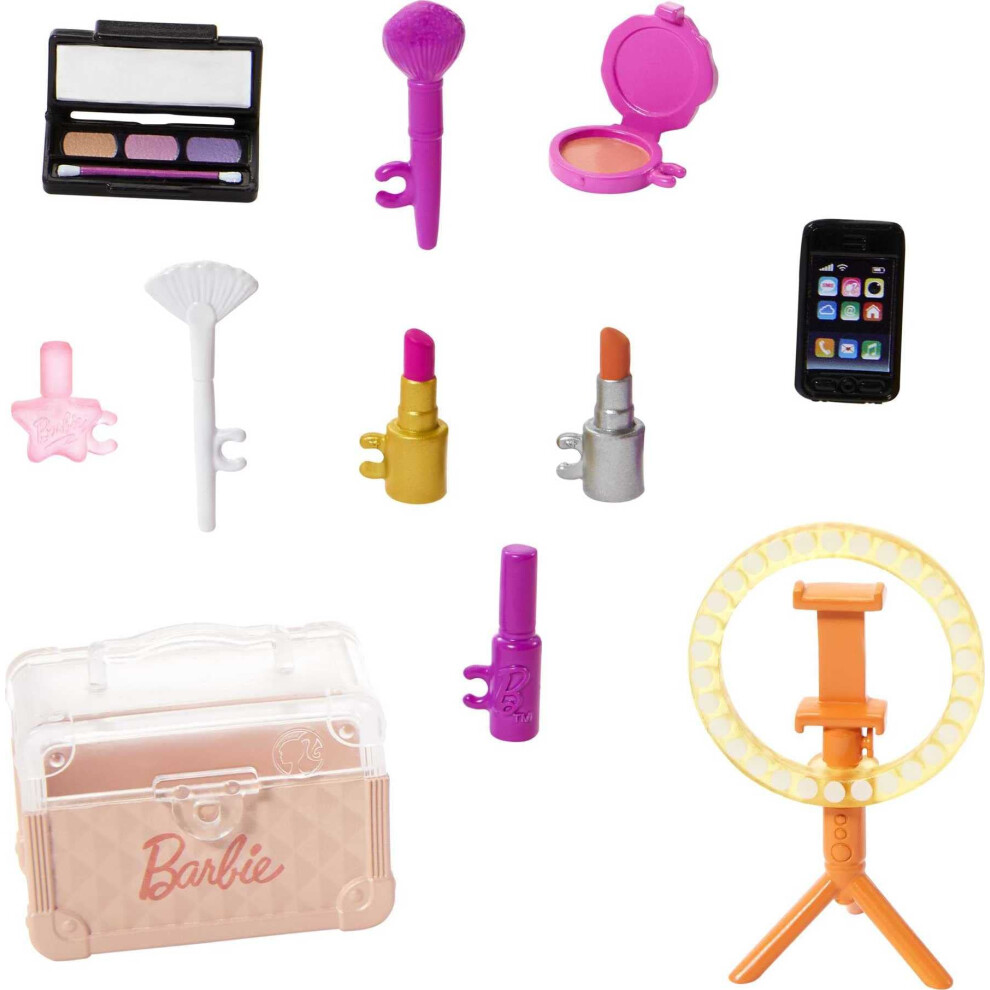 12 Piece Doll and House Accessory Set with Make-Up and Phone