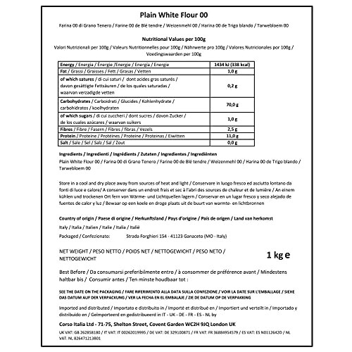 - Premium Italian Plain Wheat Flour 00 - Bread | Pasta | Cake (1Kg) 1