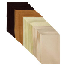 Craft Felt Fabric, 20x30cm Felt for Crafts, 4 Colours 40 Pieces Colour Felt Sheets for DIY Decorations and Party Projects (Brown Series)