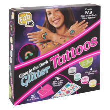 24704 Glow in The Dark Glitter Tattoos Kit, Multi