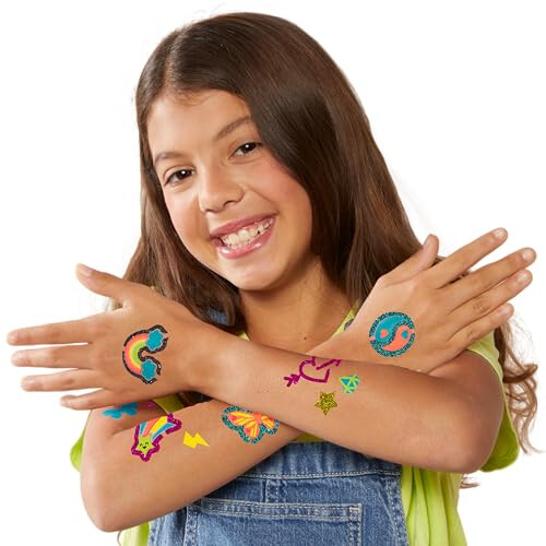 24704 Glow in The Dark Glitter Tattoos Kit, Multi 2