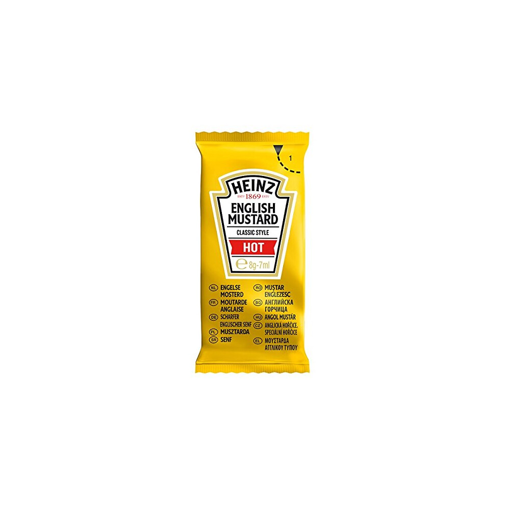 Heinz English Mustard Individual Sachets - 50 X 5Gm