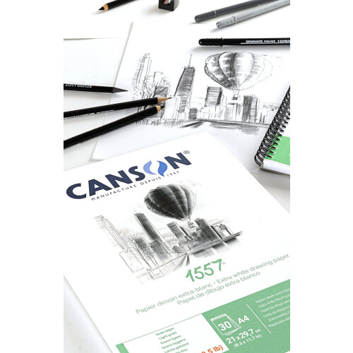 CANSON 1557 Extra Λευκό 120gsm A3 Χαρτί Σκίτσου, 50 Φύλλα, Ιδανικό για Καλλιτέχνες 2