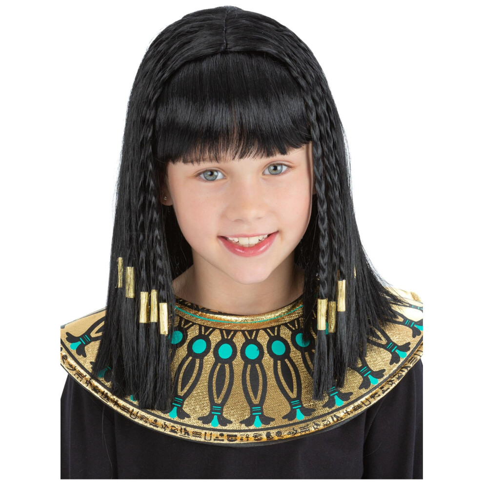 Smiffy's Cleopatra Wig, Girls Fancy Dress, Child Dress Up Wigs