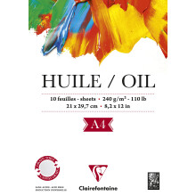 - Ref 96311C - Oil Paper Pad (10 Sheets) - A4 (210 x 297mm) in Size, 240gsm Paper, Acid Free, pH Neutral - Oil Paint Adheres Well to the Light