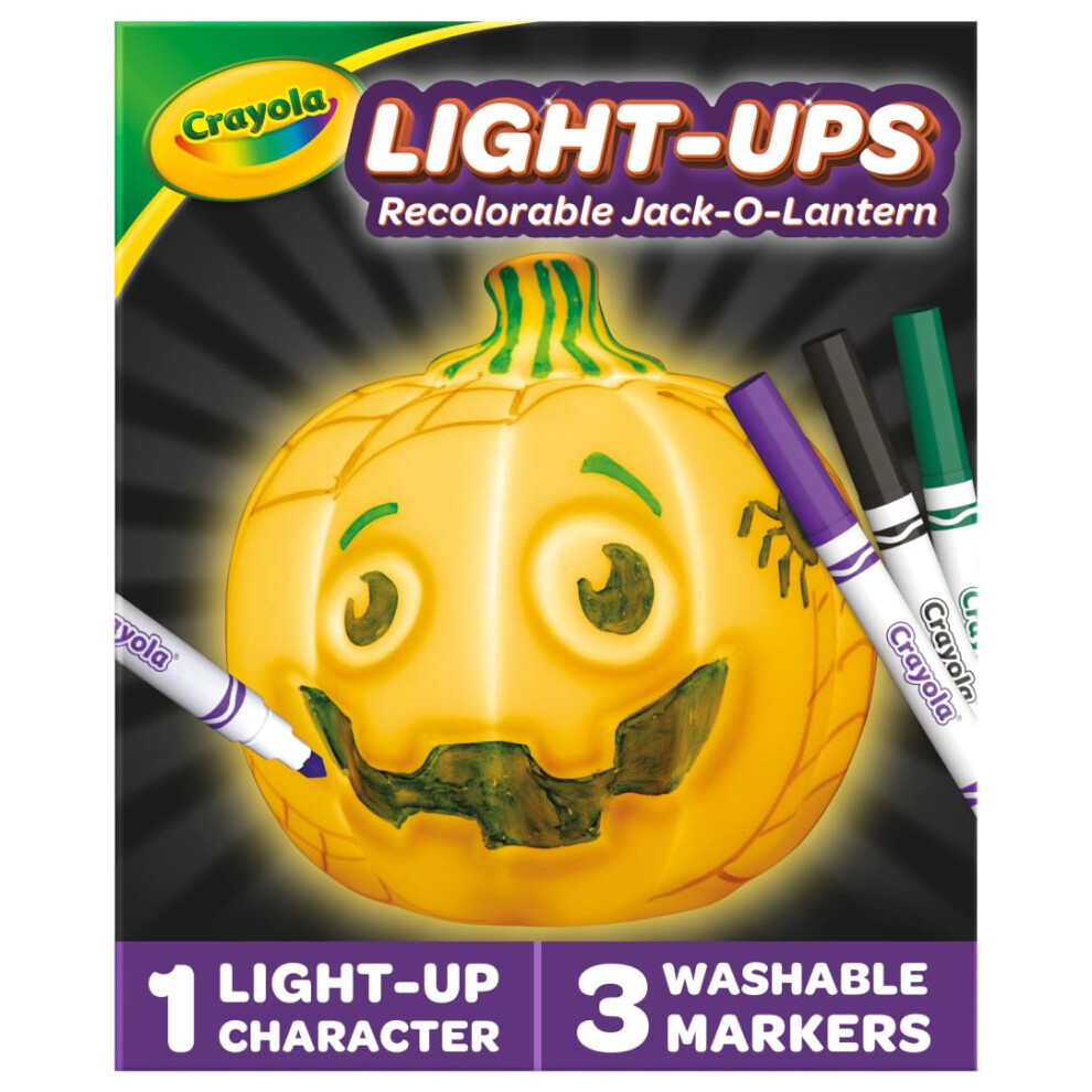 Light Ups: Pumpkin | Washable Pumpkin Halloween Night Light | Colour, Wash, Repeat! | Batteries Not Included | For Ages 3+