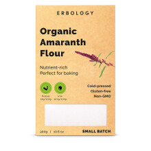 100% Organic Amaranth Flour 300g - Rich in Fibre, Protein and Minerals - Made from 100% Cold-Pressed Amaranth Grain - Vegan and Gluten-Free - Non-GMO