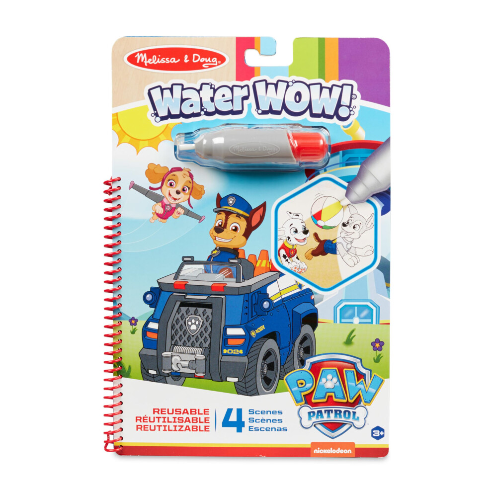 PAW Patrol Water WOW! Chase Water Reveal Travel Book Activity Pad | 3+ | Gift for Boy or Girl