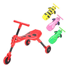 3-Wheel Foldable Ride-On Tricycle for 1-3 Year Old Boys and Girls, Beetle Trike, Antennae Handlebar, Develop Your Toddler's Balance and Motor Skills