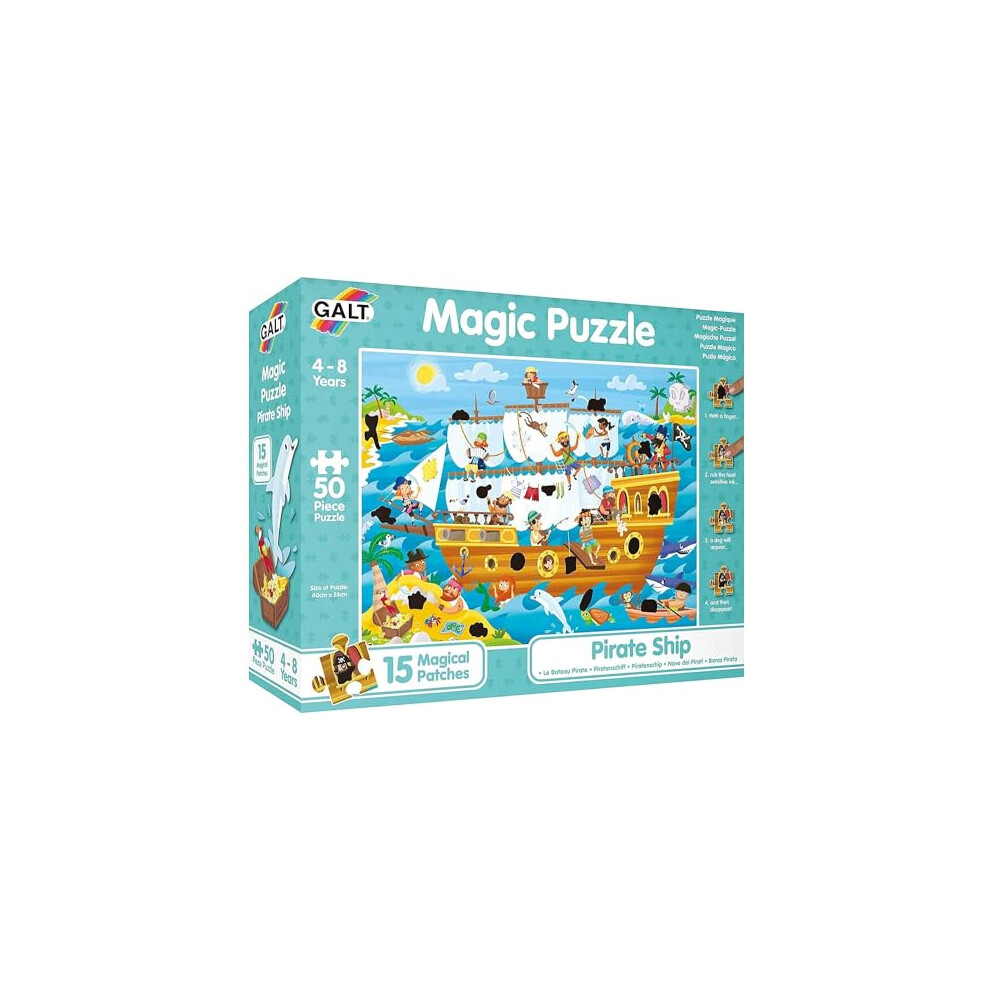 Toys, Magic Puzzle - Pirate Ship, Magic Jigsaw Puzzle, Ages 4 Years Plus