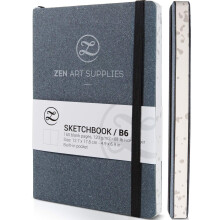 B6 Small Sketchbook for Artists - Art Journal with Thick 120 GSM Acid-Free Ivory Paper, Cute Hardcover Art Sketchbook with Sturdy Binding - B6 5 x