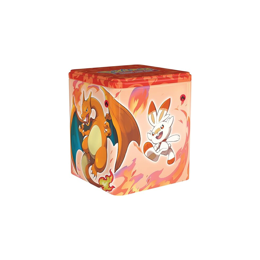 TCG: Fire Stacking Tin - Charizard (3 booster packs & coin)