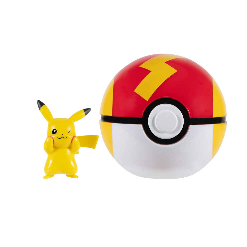 Clip âN' Go Pikachu and Fast Ball - Includes 2-Inch Battle Figure and Fast Ball Accessory