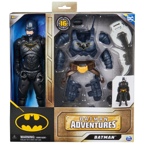 DC Comics DC Comics, Batman Adventures, Figurine Batman avec 16 Accessoires d'Armure, 17 Points d'Articulation, 30 cm 1