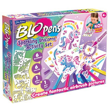 | BLOPENS Sparkling Unicorn Activity Set: Create fantastic airbrush pictures | Arts & crafts | Ages 4+, Silver