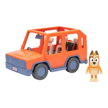 Véhicule 4x4 familial Bluey Heeler comprenant une figurine articulée Chilli avec toit ouvert pour accueillir facilement 4 figurines à l'intérieur