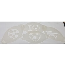 4 x football themed face painting stencils reusable many times sport soccer England Chelsea Man U Arsenal Liverpool Euros