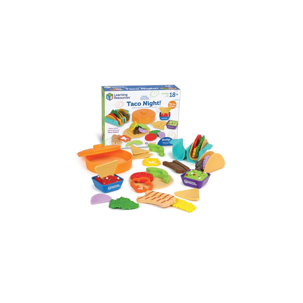 New Sprouts Taco Night, Ages 18 Months+, Toys for 2 Year Old Boy or Girl, Play Food, 28 Pieces