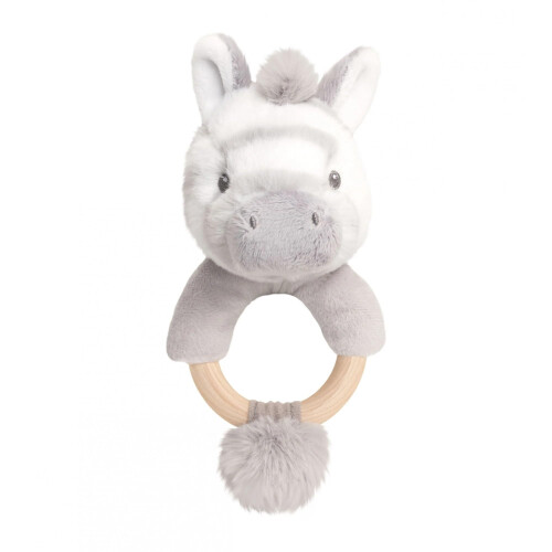 Keel Keeleco Grey Baby Zebra Ring Rattle