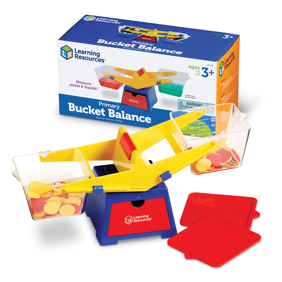 Primary Bucket Balance Teaching Scale - 1 Piece, Ages 3+, Maths for Preschool, Classroom Balance Scale, Balance Scale for Kids, Science for Kids,Back