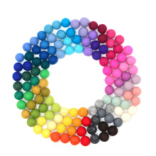 Glaciart One Wool Felt Balls Felt Pom Pom Balls (120 stycken) 1,5 cm - 0,6 tum Handmade filt 40 Frg (rdbl gulgr svart pastell och mer) Bulk l