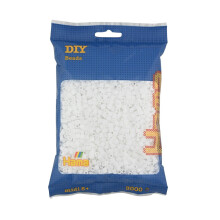 Beads Bag | Approx. 3000 Midi Fuse Beads | Mosaic Decoration Arts & Craft for Creative Children Ages 5+ | White