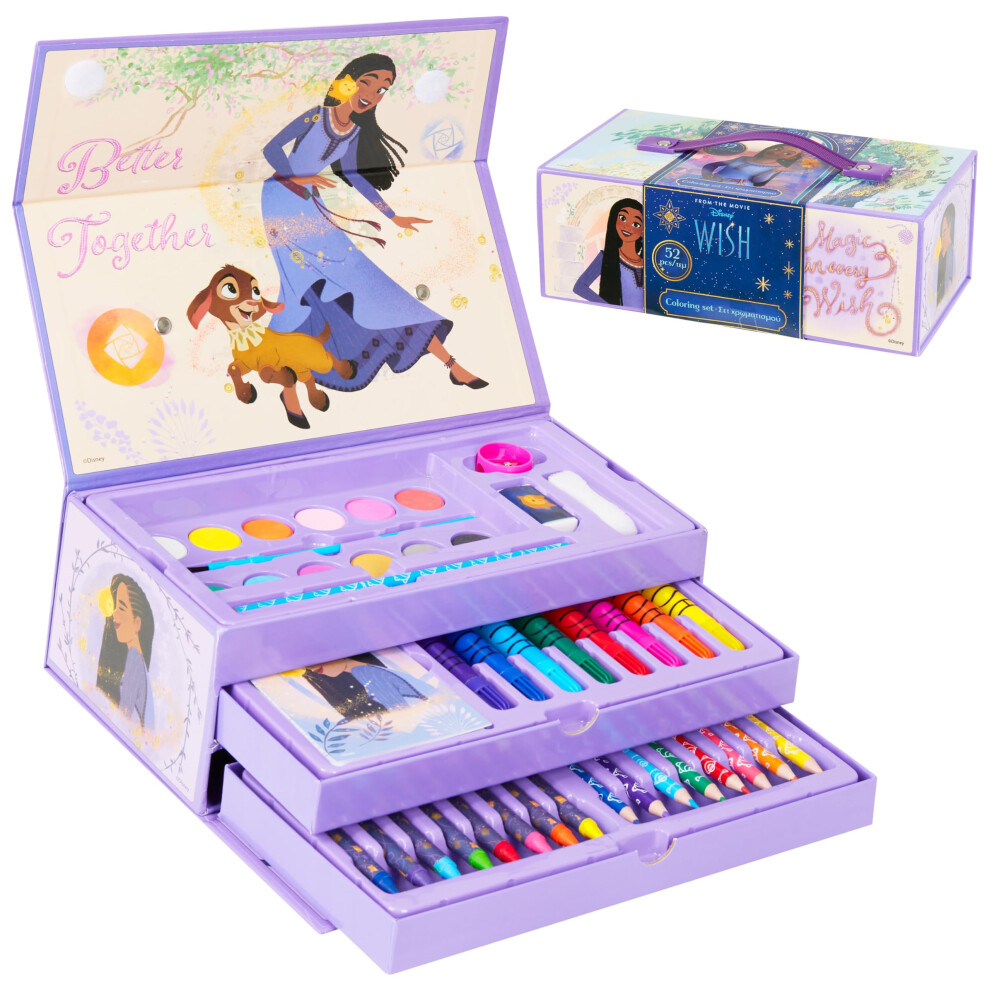 Kids Painting Sets Art Supply Sets 40 Plus Pieces Colouring Sets for Children with Crayons Wish Gifts for Girls