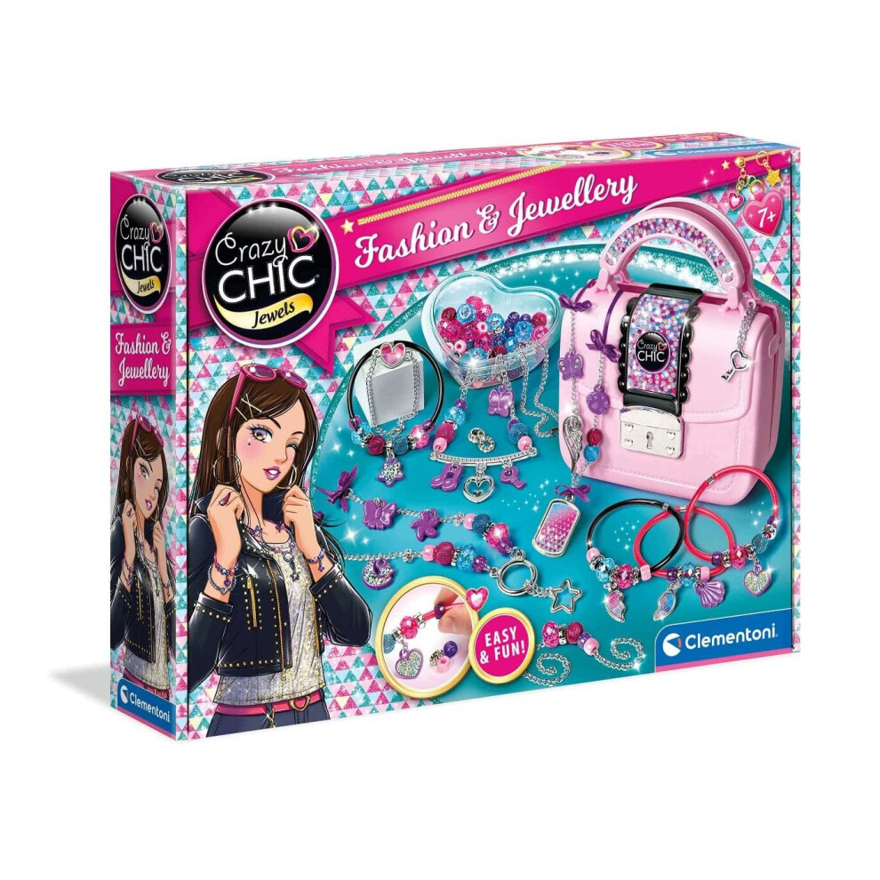 New Clementoni 18598 Crazy Chic Fashion & Jewellery Kit For Children, Ages 7 Years Plus
