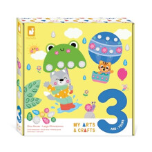- My Arts & Crafts - From 3 Years - Large Strass - 4 Boards - Children's Creative Leisure Kit - Fine Motor Skills and Concentration - J09145