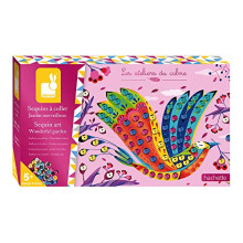 - Wonderful Garden Stick-on Sequin Set - Les Ateliers du Calme - Childrens Creative Leisure Kit - Encourages Fine Motor Skills and Creativity -