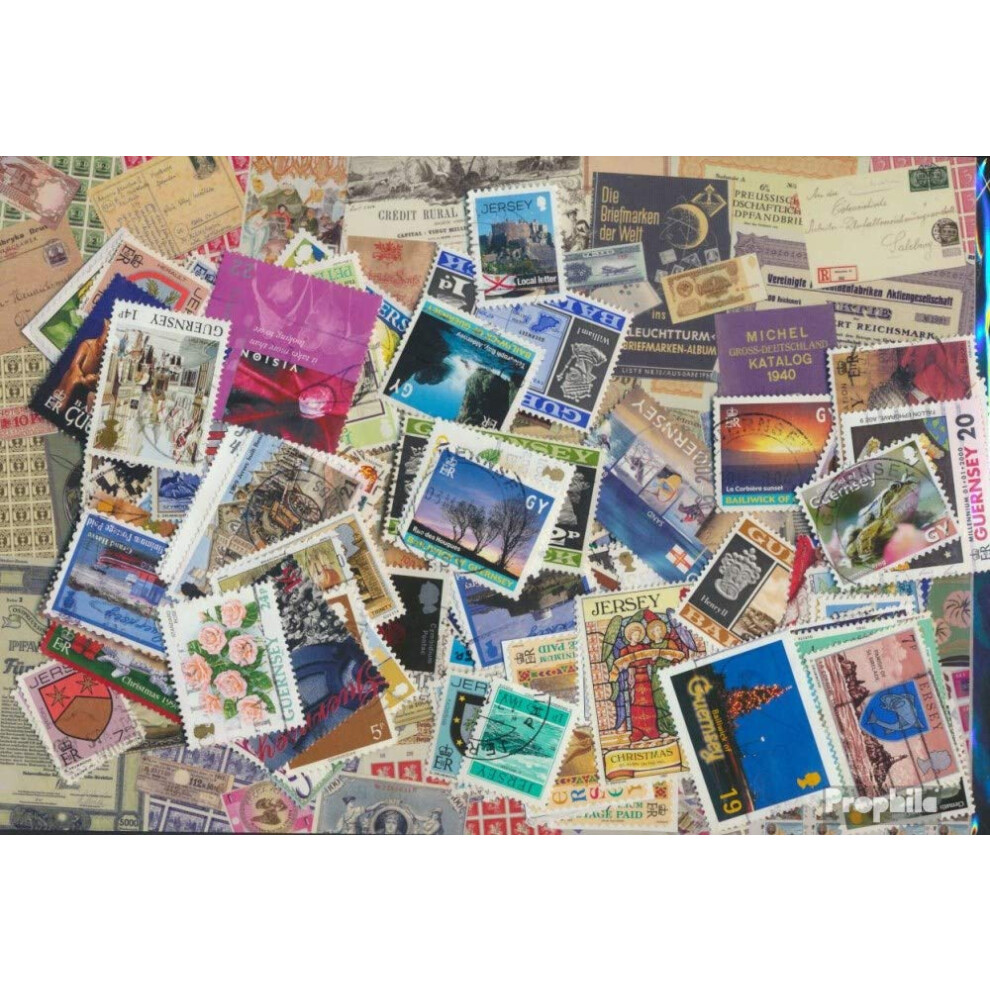 Prophila Collection United Kingdom 100 Various Stamps Uk Colonies And Empire (Stamps For Collectors)