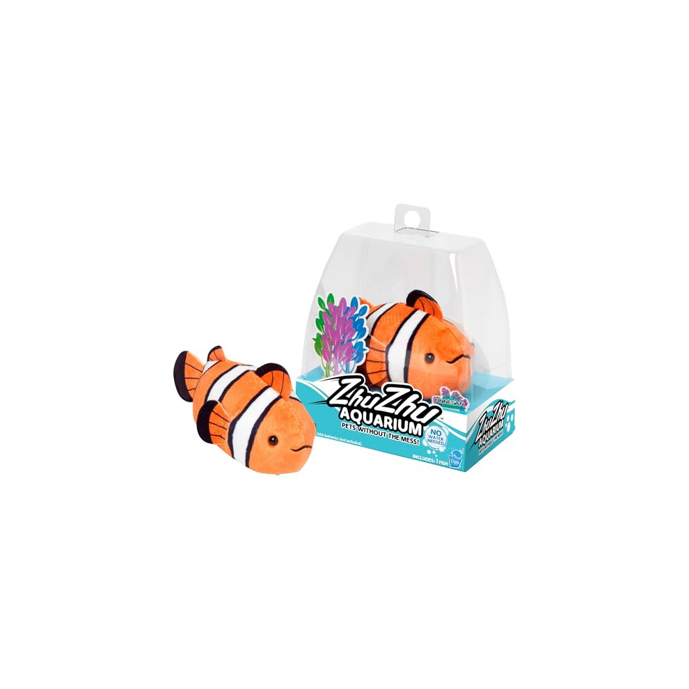 Zhu Zhu Pets | Zhu Zhu Aquarium Toy Fish - Finnegan | Interactive, Collectible Pet with Sounds and Movement | Electronic Pets | Ages 4+, Orange