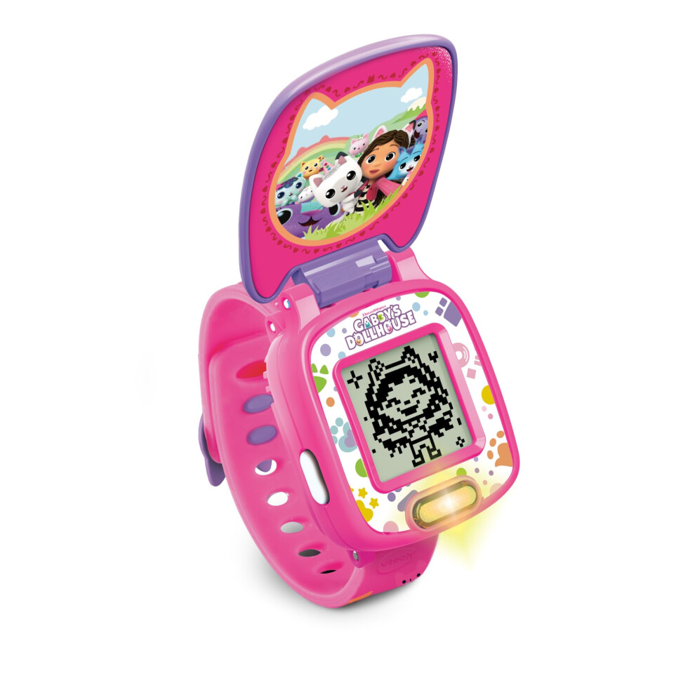 Gabby's Dollhouse Time to Get Tiny Watch, Official Gabby's Dollhouse Watch with Stopwatch, Timer and Alarm Clock, Interactive Toy, Gift for Kids 3, 4,