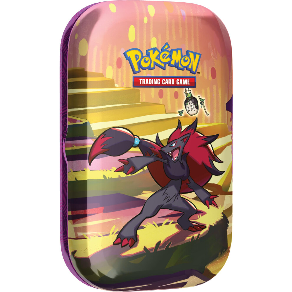 TCG: Scarlet & VioletâShrouded Fable Mini Tin â Zoroark (2 Booster Packs & 1 Sticker Sheet)