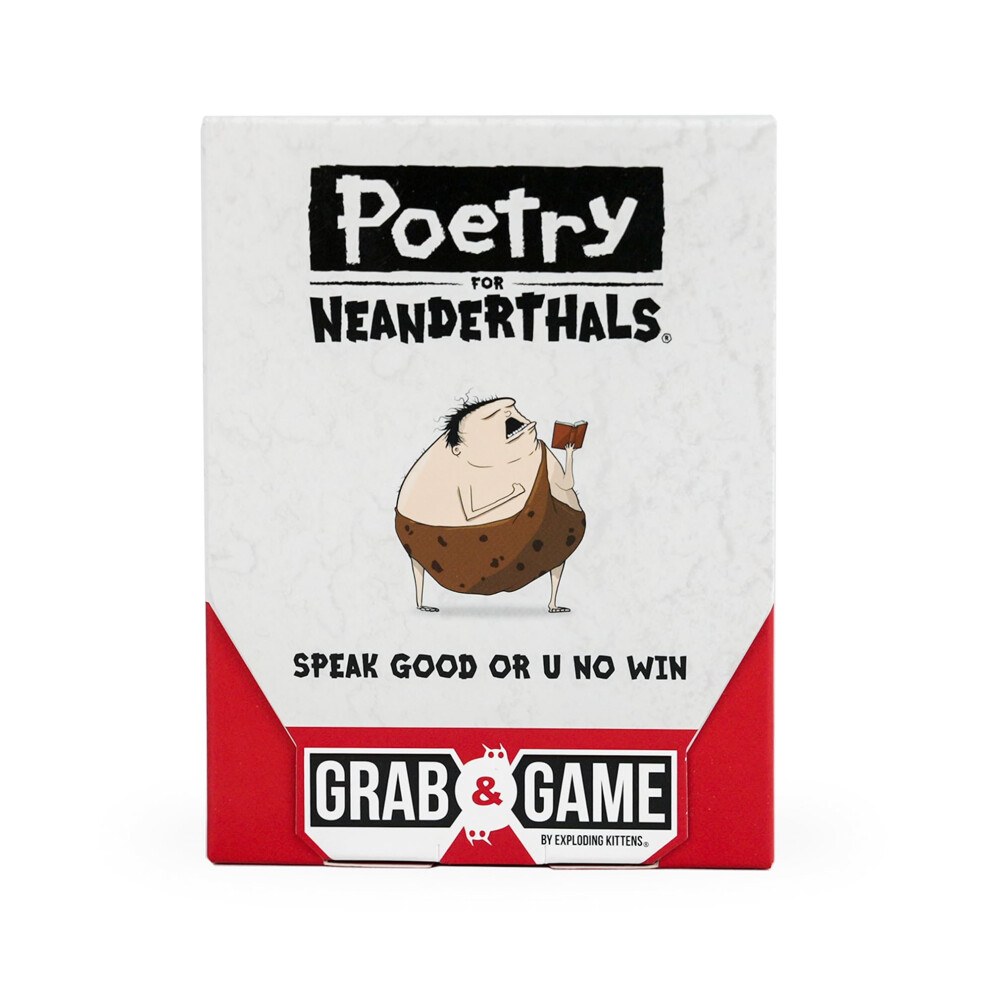 Presents Poetry for Neanderthals Grab & Game - Pocket Size Camping Games for Adults, Card Games for Families, Ages 7+, 60 Cards, 200+ Words,