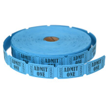 L kunne godt lide 2000 Blue Raffle -billetter med perforering
