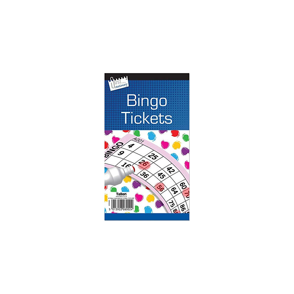 Tallon 6 X Just Stationery Bingo Tickets Bingo Book Colour May Vary