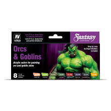 AV Vallejo Game Color -Set - Orcs & Goblins,17 ml (Pack of 8)