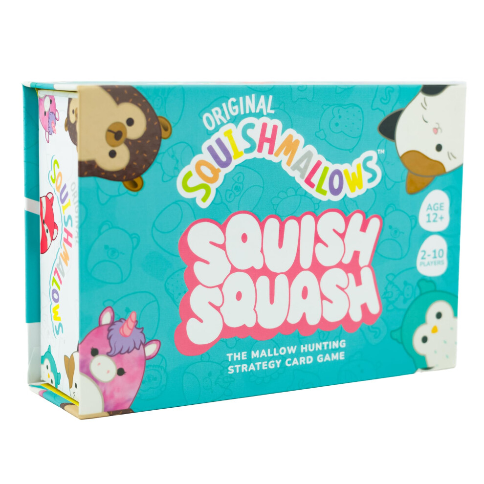 | Squishmallows Squish Squash Card Game | The Squishmallows hunting, strategy card game | Strategy Card Game | For 2-10 Players | Ages 12+