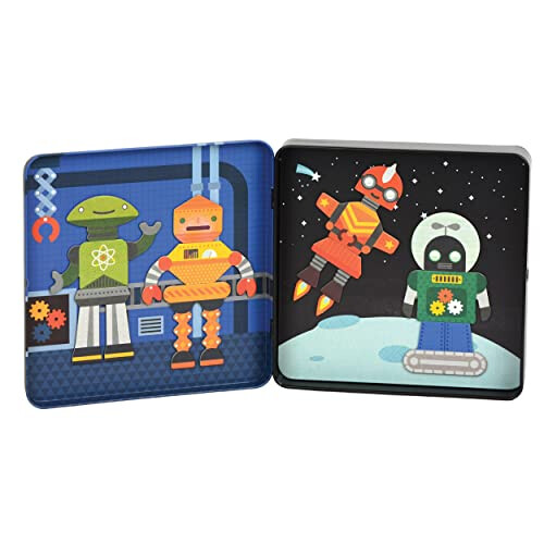 Gioco magnetico - Piccolo Collage - Robot - 25 pezzi - Multicolore 1